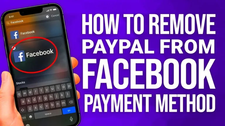 How do I remove my Paypal account from Facebook?